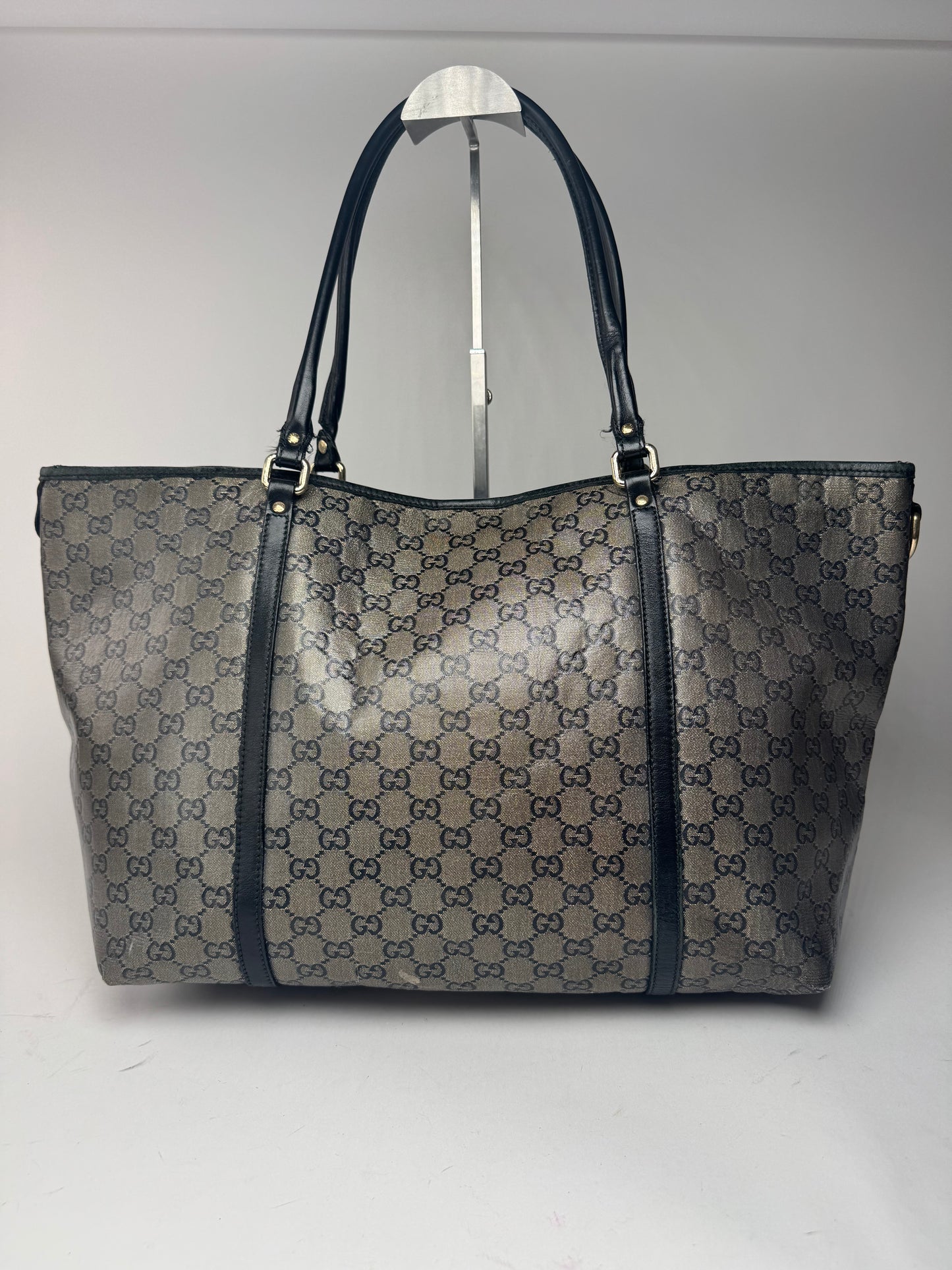 Sac fourre-tout vintage en cuir monogramme Gucci