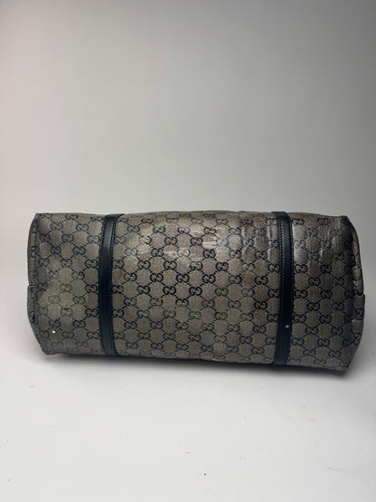 Sac fourre-tout vintage en cuir monogramme Gucci