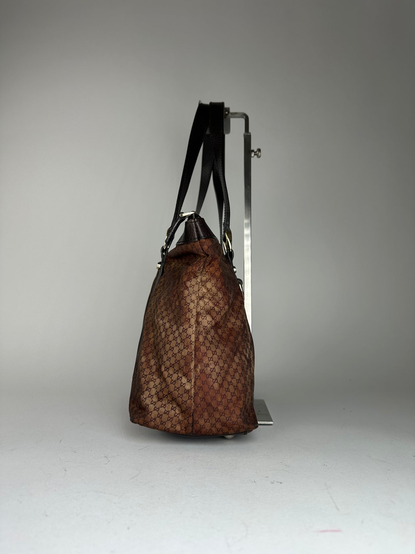 Vintage Gucci GG Canvas Shoulder Bag Brown