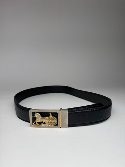 Vintage Celine Paris Leather belt black