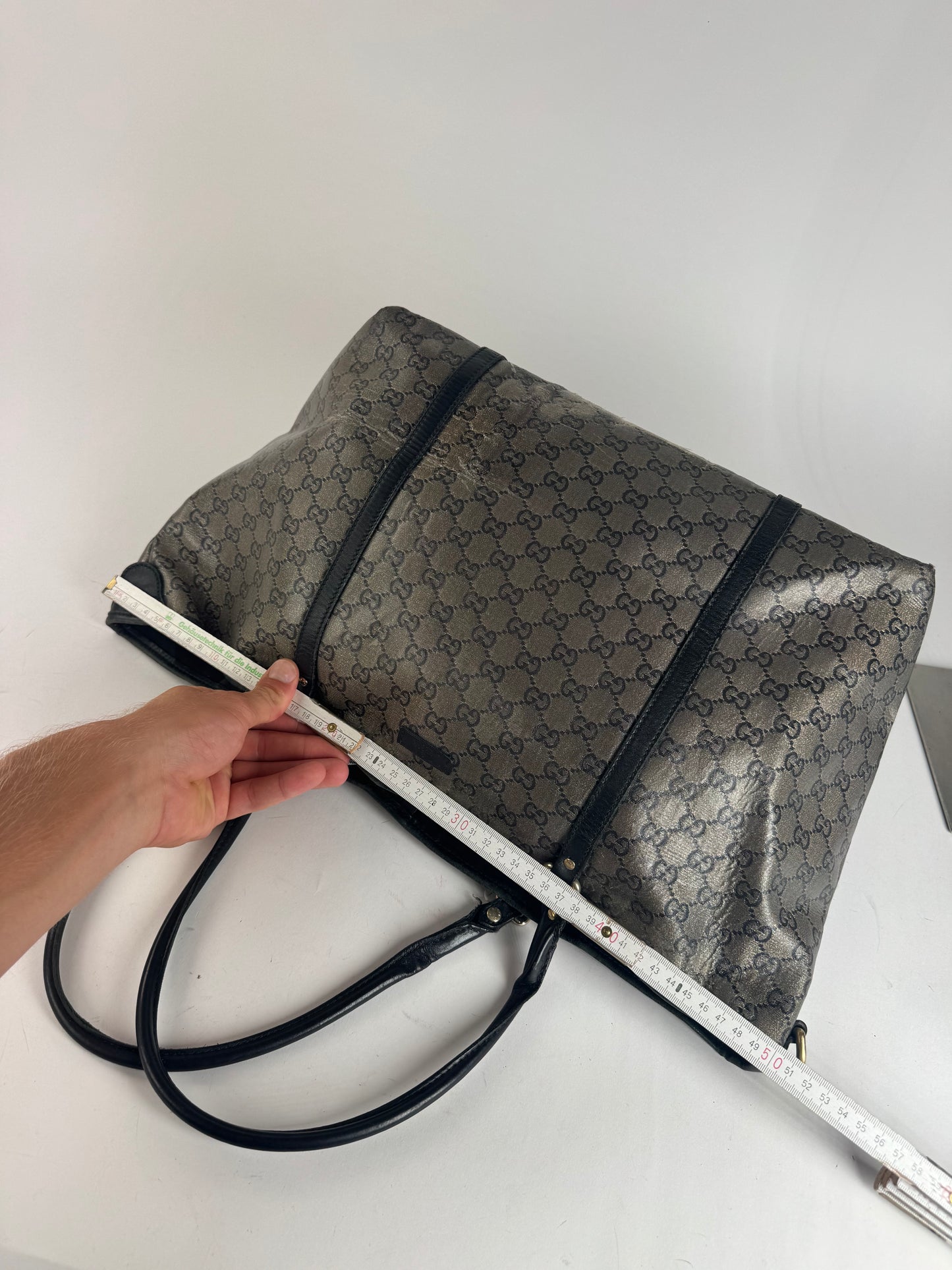 Sac fourre-tout vintage en cuir monogramme Gucci