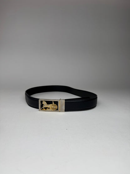 Vintage Celine Paris Leather belt black