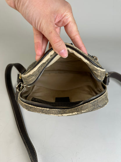 Vintage Gucci GG Supreme Crossbody Bag Late 1990s Beige Brown