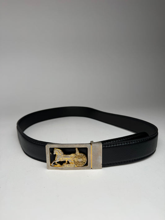 Vintage Celine Paris Leather belt black