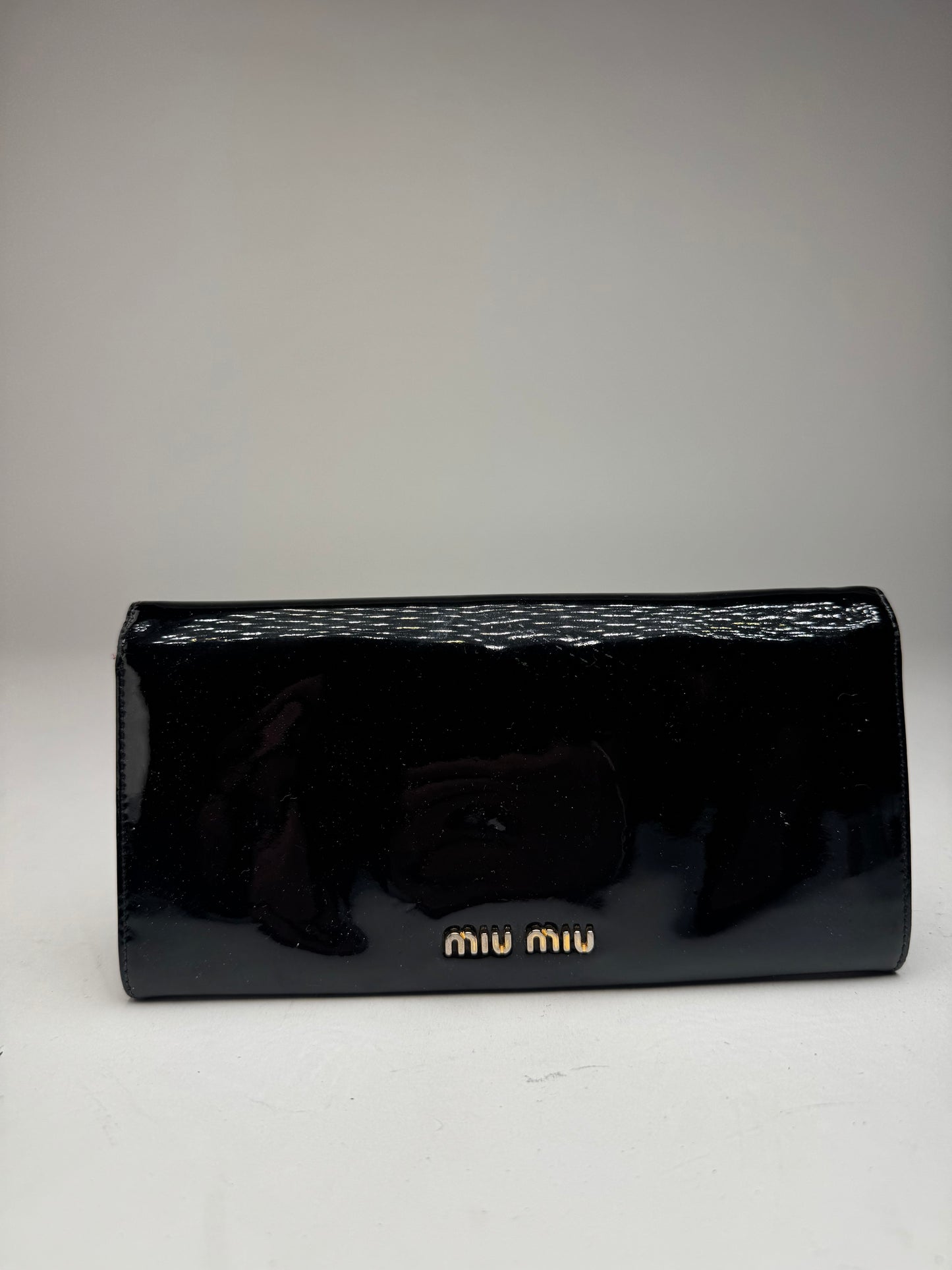 Vintage Miu Miu Patent Leather Wallet black