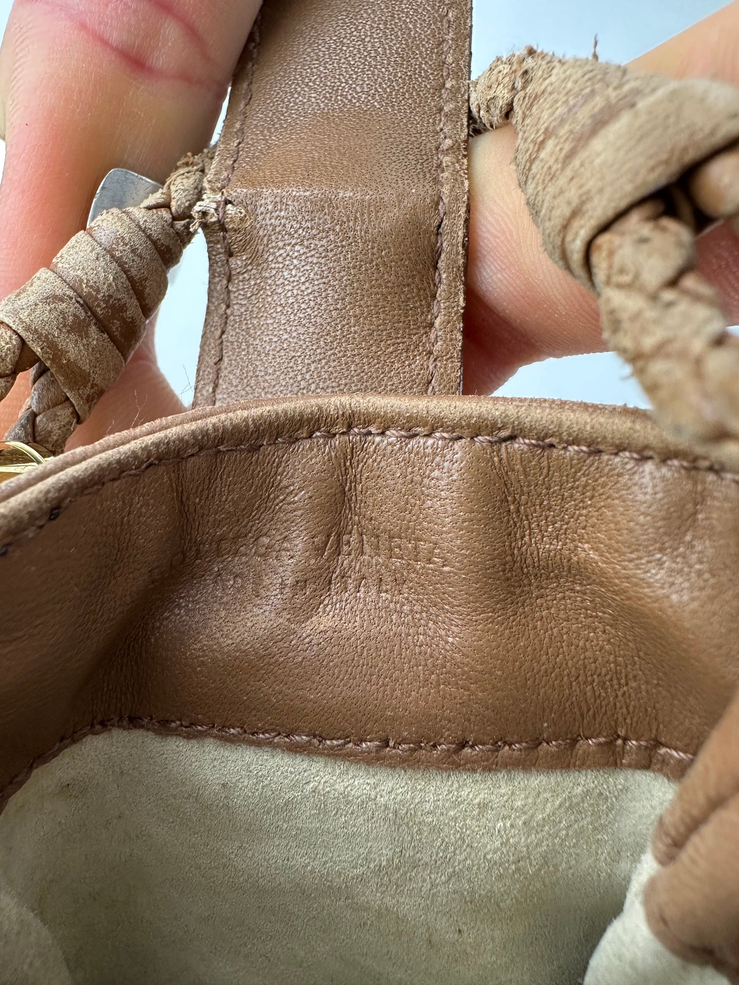 Vintage Bottega Veneta Intrecciato Leather Mini Bag Brown