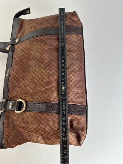 Vintage Gucci GG Canvas Shoulder Bag Brown