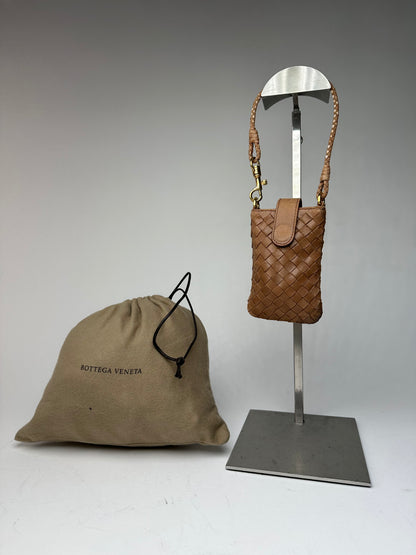 Vintage Bottega Veneta Intrecciato Leather Mini Bag Brown