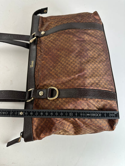 Vintage Gucci GG Canvas Shoulder Bag Brown