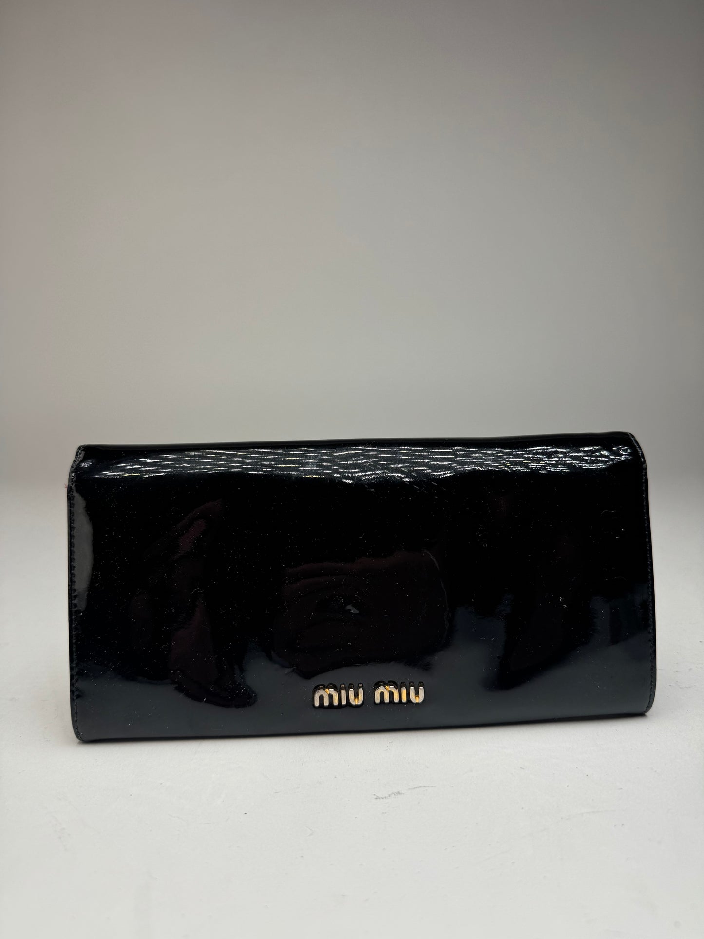 Vintage Miu Miu Patent Leather Wallet black