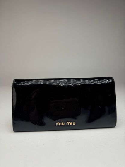 Vintage Miu Miu Patent Leather Wallet black