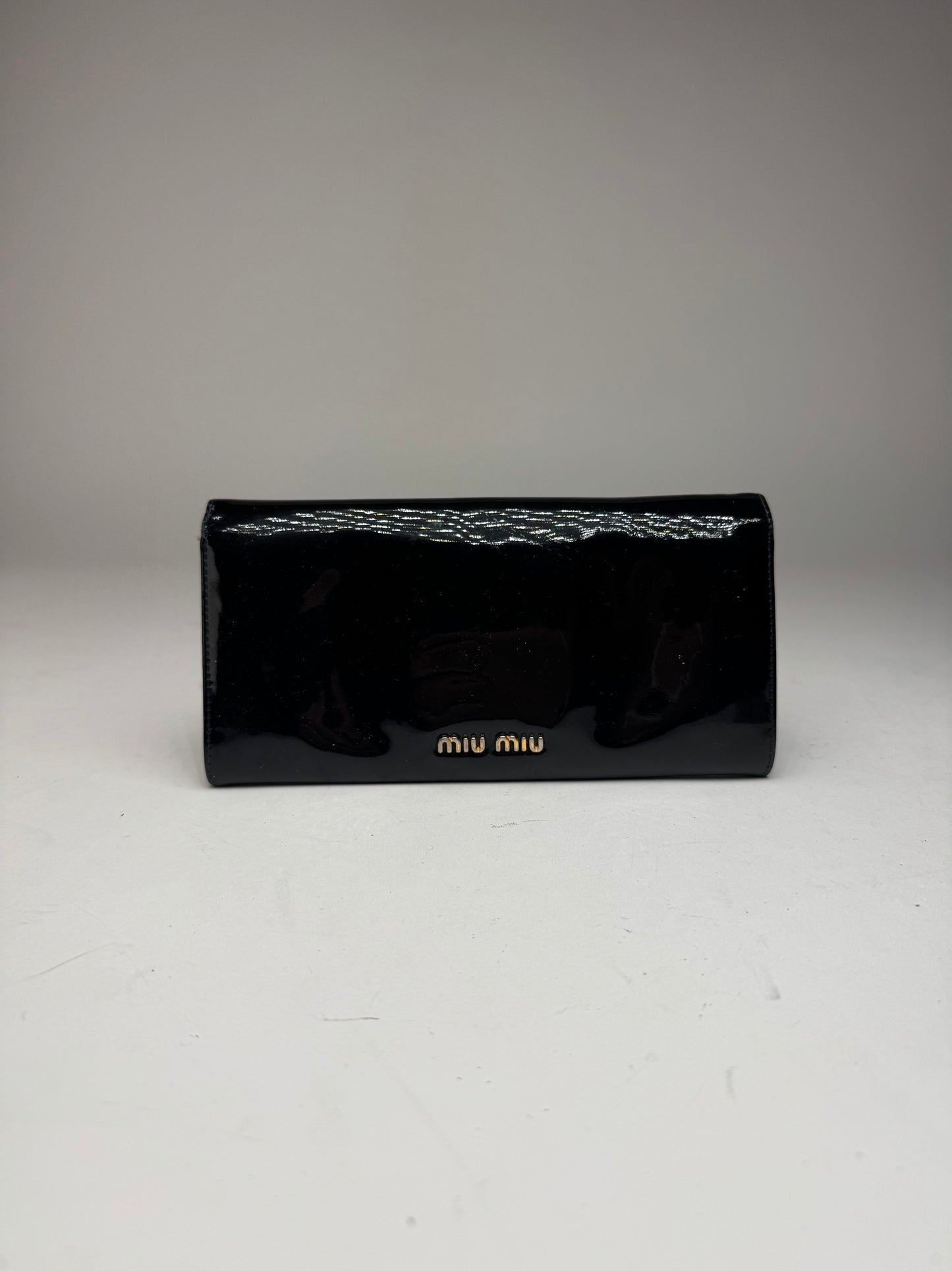 Vintage Miu Miu Patent Leather Wallet black