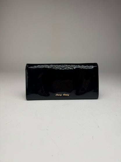 Vintage Miu Miu Patent Leather Wallet black