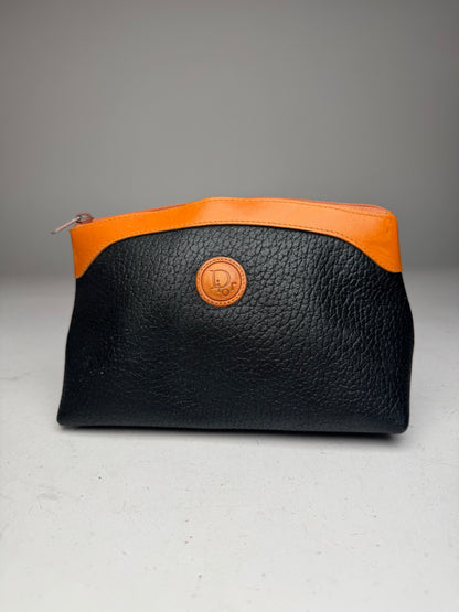 Vintage Dior Leather Clutch black brown