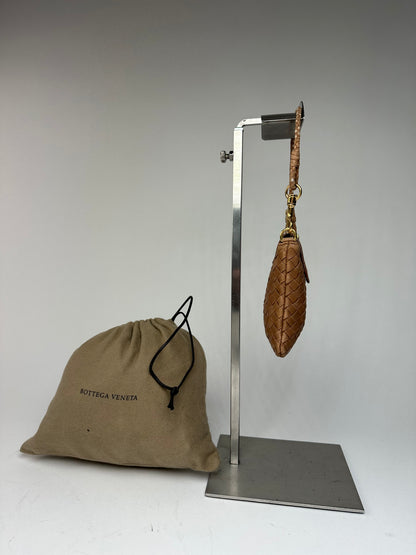 Vintage Bottega Veneta Intrecciato Leather Mini Bag Brown