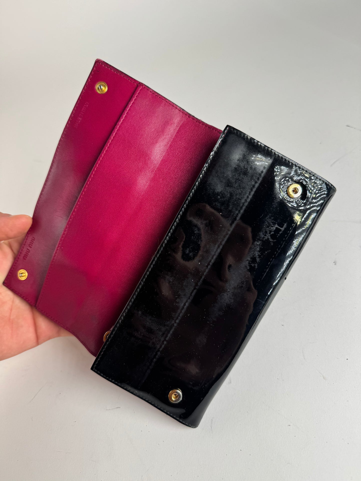 Vintage Miu Miu Patent Leather Wallet black