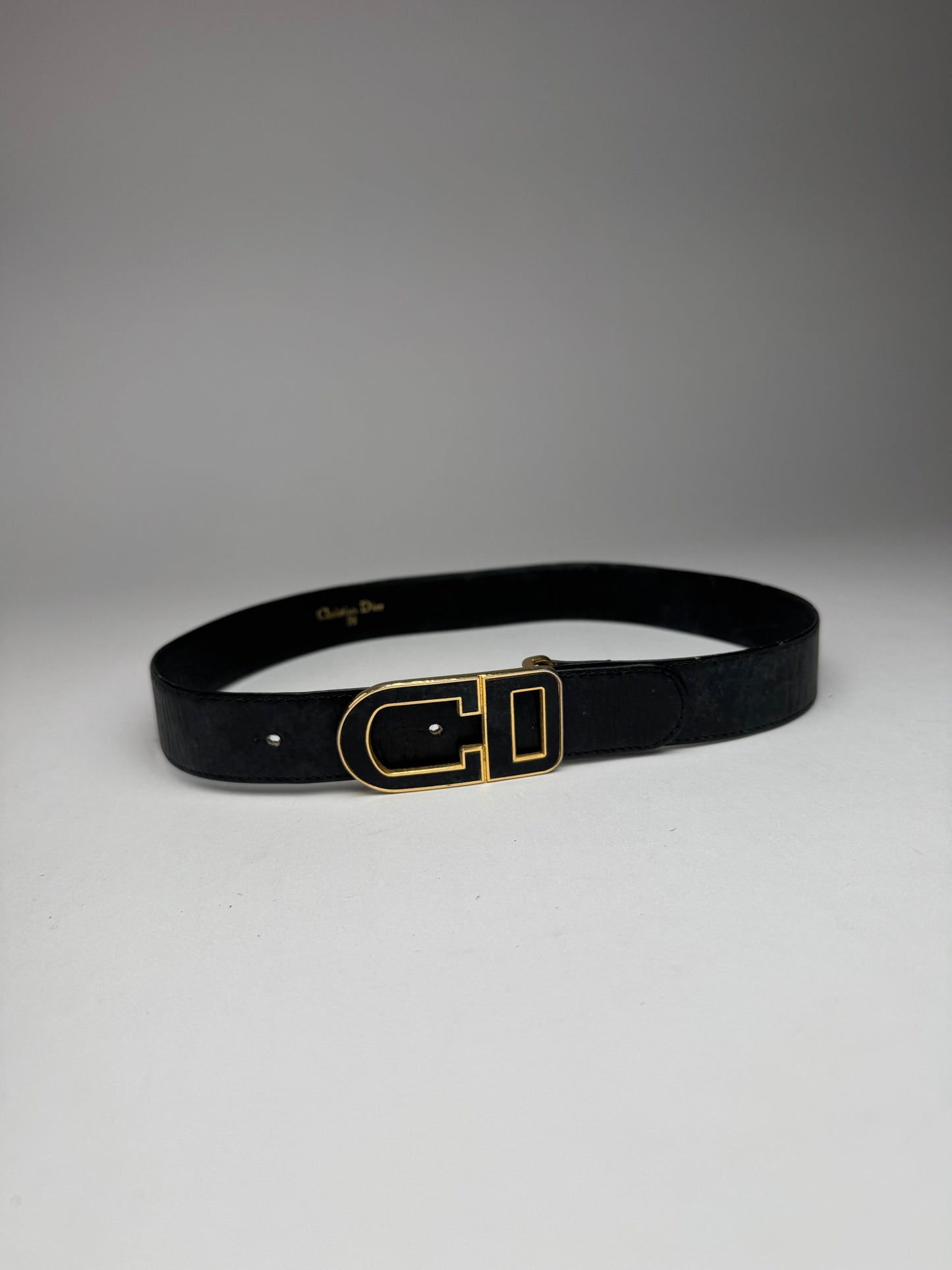 Vintage Dior Leather belt black