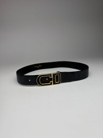 Vintage Dior Leather belt black