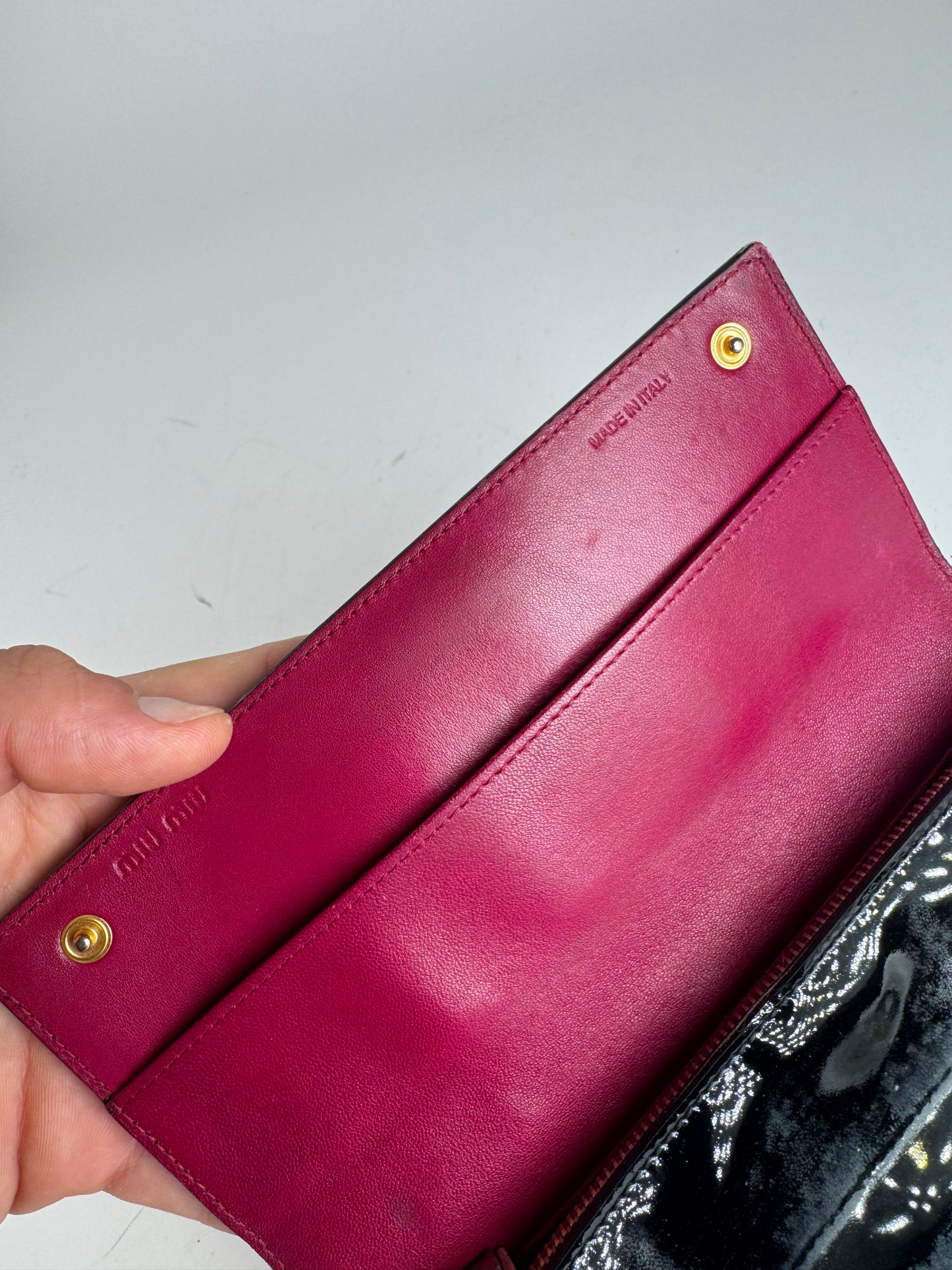 Vintage Miu Miu Patent Leather Wallet black