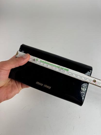 Vintage Miu Miu Patent Leather Wallet black