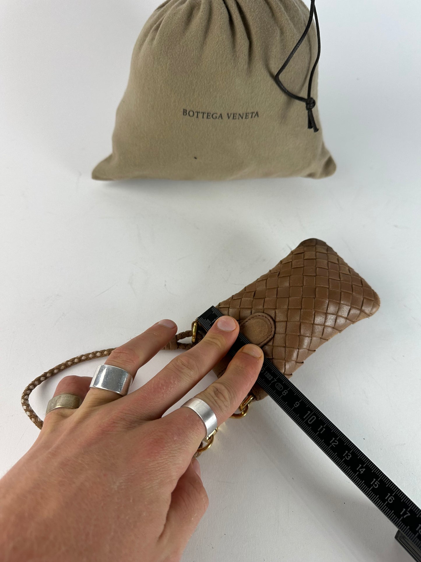 Vintage Bottega Veneta Intrecciato Leather Mini Bag Brown