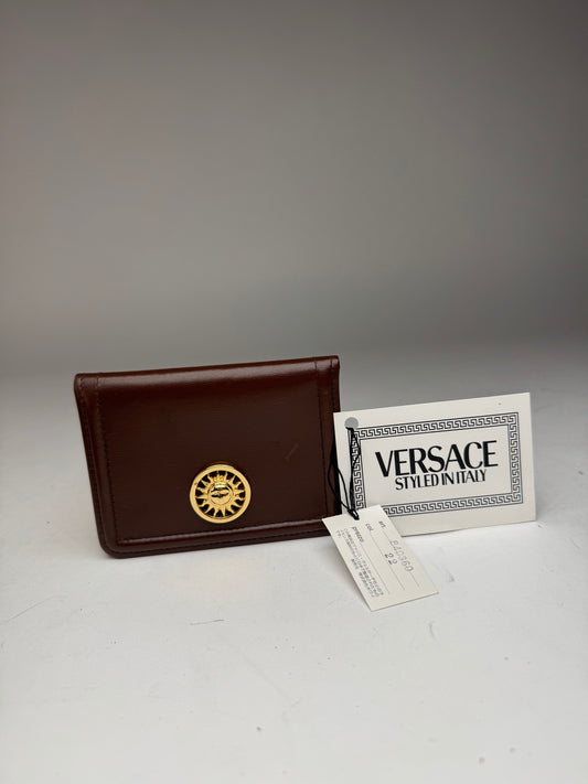 Vintage Gianni Versace Leather Card holder brown