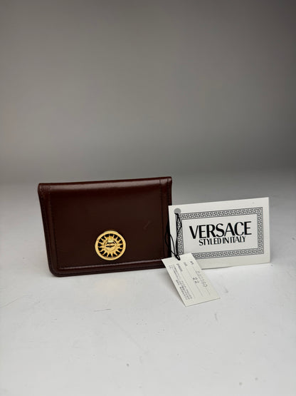 Vintage Gianni Versace Leather Card holder brown