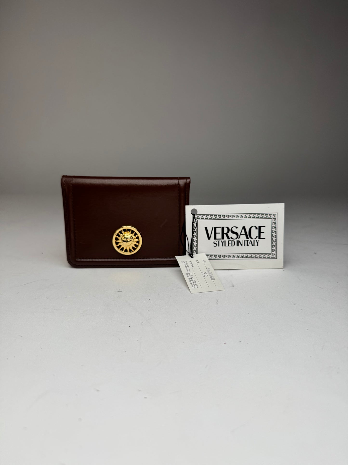 Vintage Gianni Versace Leather Card holder brown