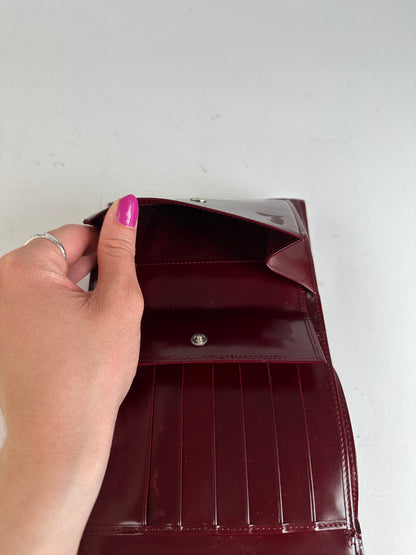 Vintage Cartier Panthère Leather Bifold Wallet Burgundy