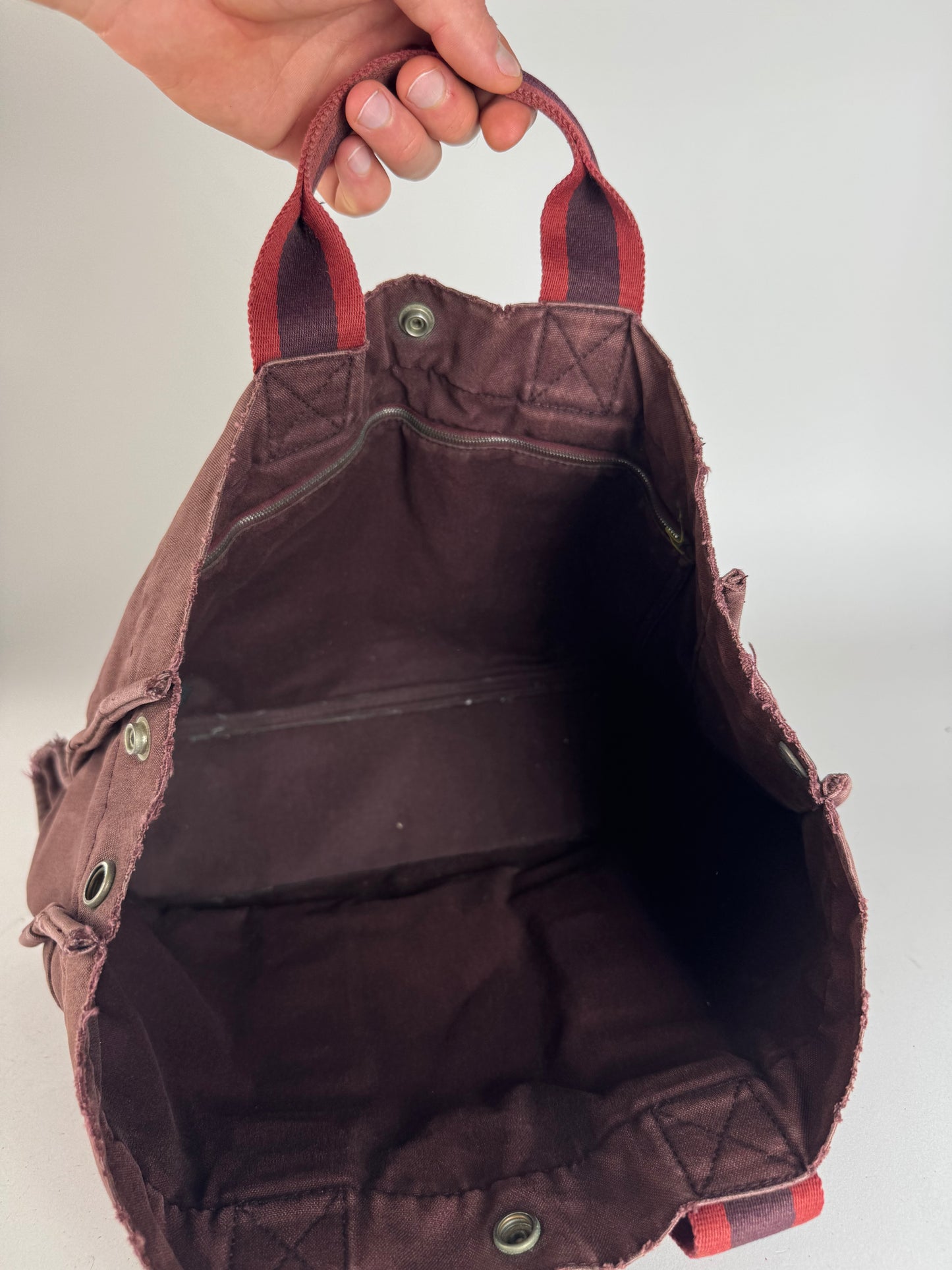 Vintage Hermes Tote Bag purple red