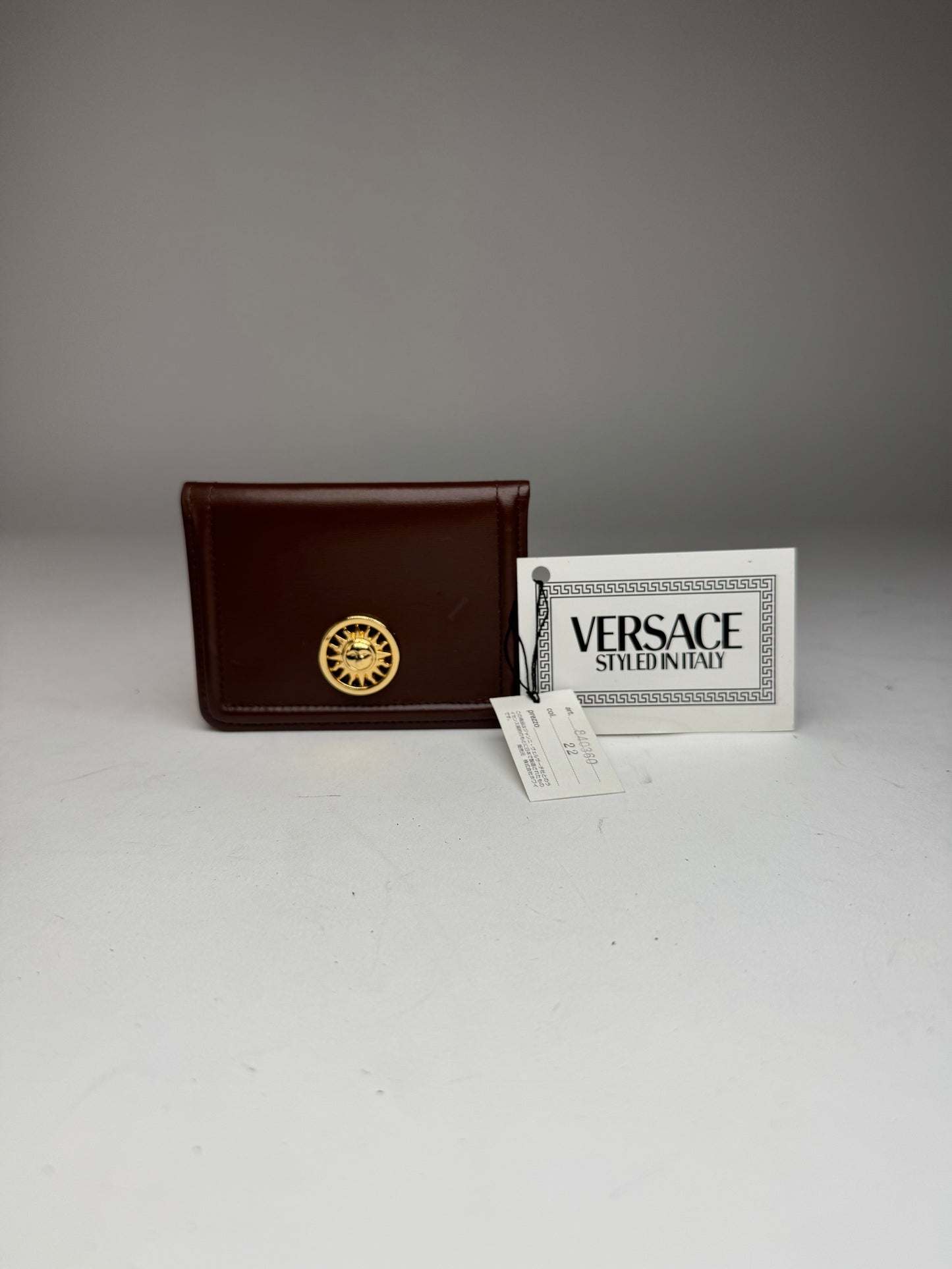 Vintage Gianni Versace Leather Card holder brown