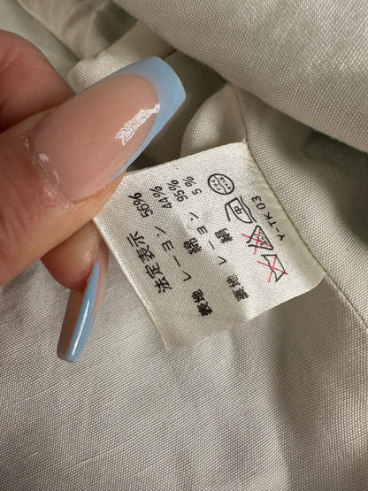 Vintage Dior Silk Cotton Jacket Aqua Blue M