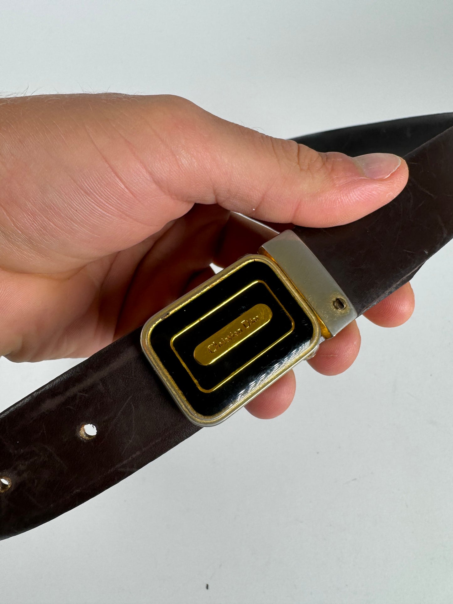 Vintage Dior Leather belt black