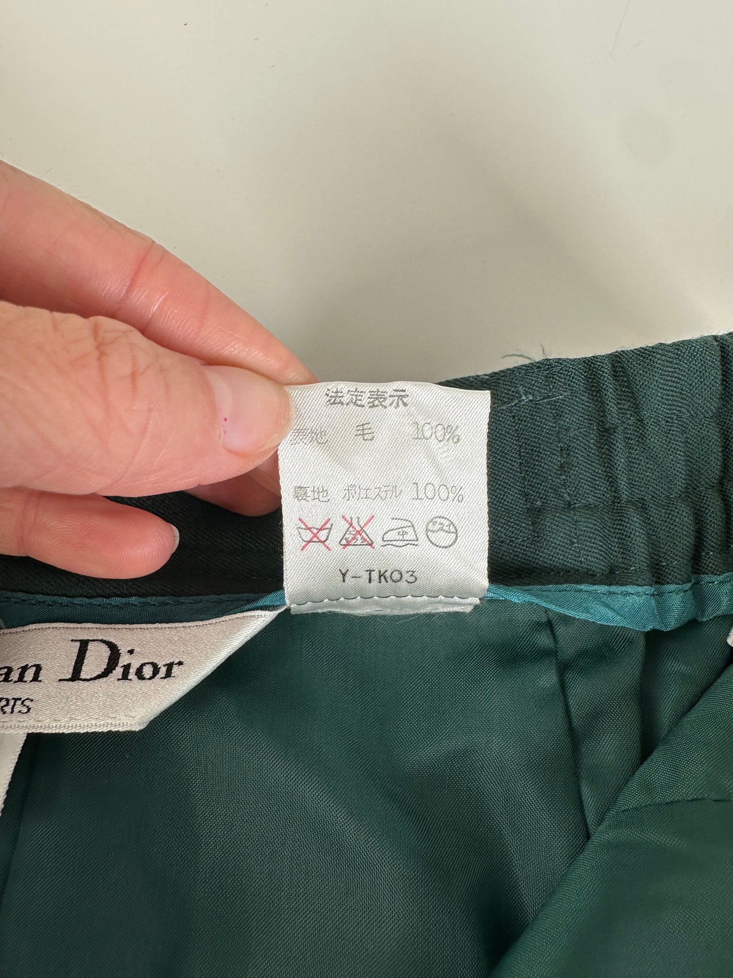 Vintage Dior Cotton Shorts Forest Green M