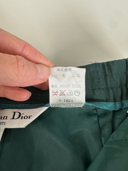 Vintage Dior Cotton Shorts Forest Green M