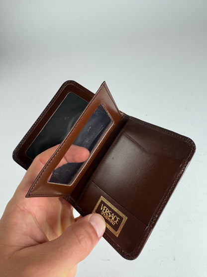 Vintage Gianni Versace Leather Card holder brown