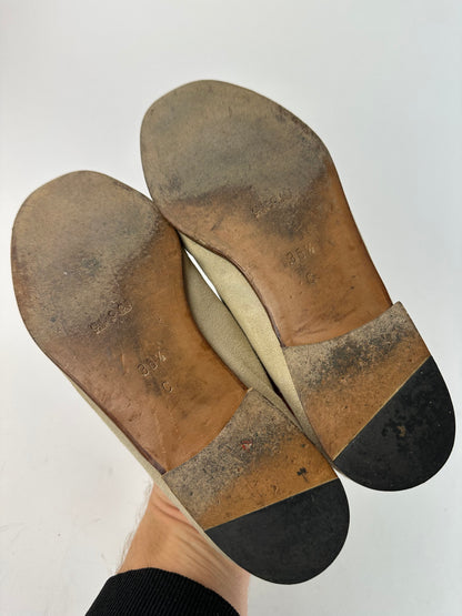 Vintage Gucci Horsebit Suese Loafer Beige EU37