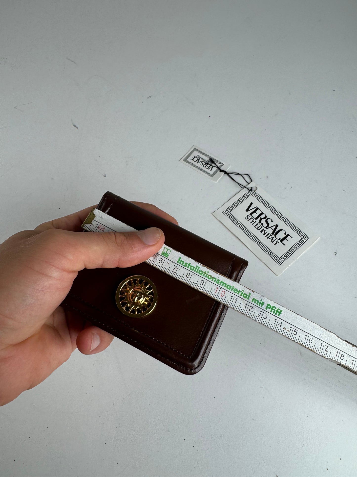 Vintage Gianni Versace Leather Card holder brown