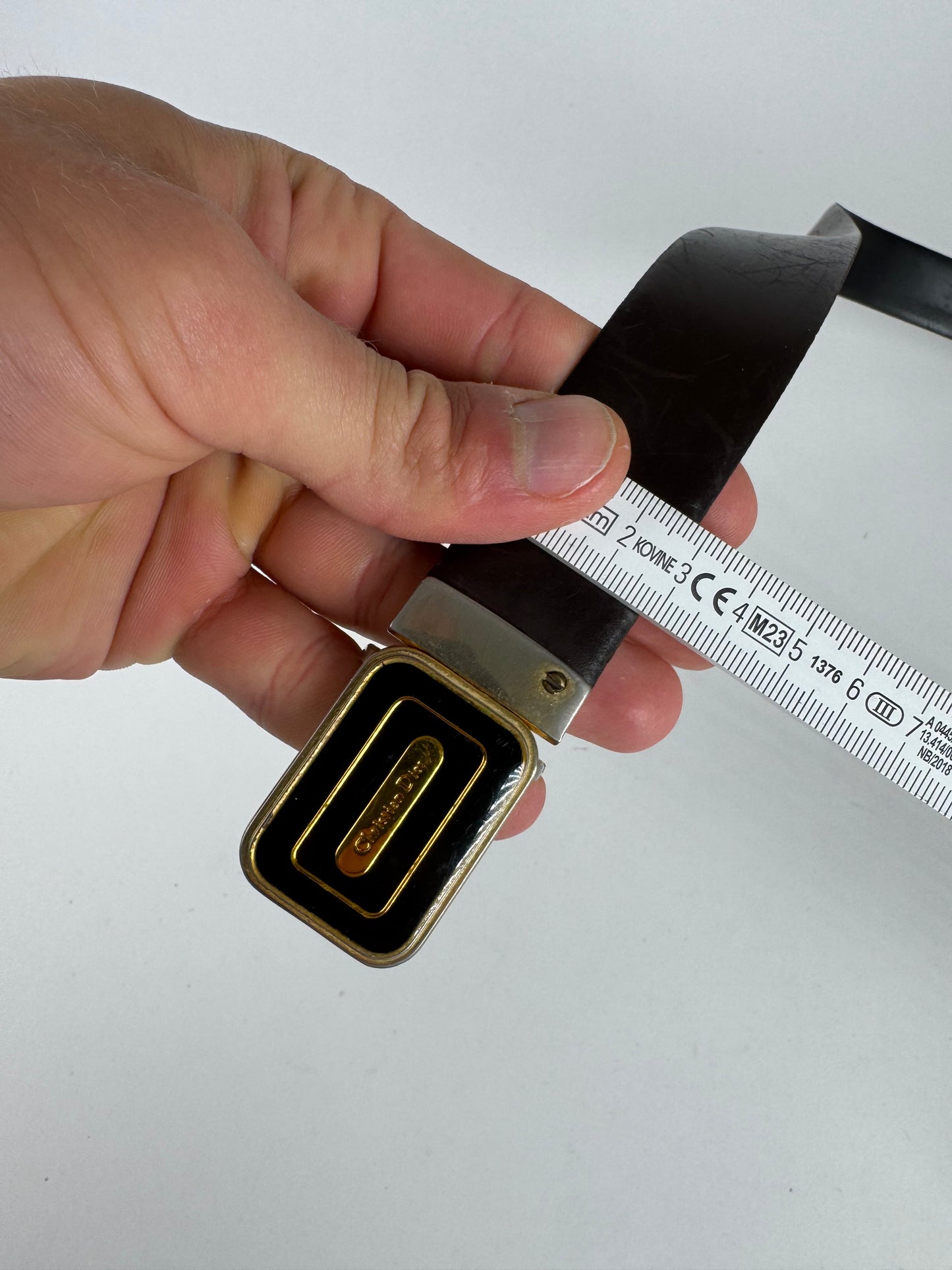 Vintage Dior Leather belt black