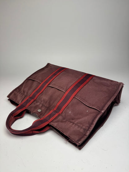 Vintage Hermes Tote Bag purple red