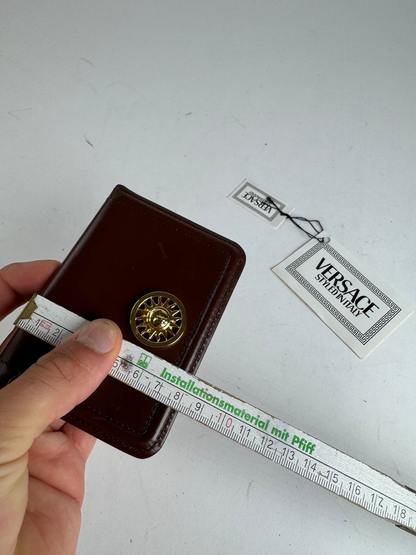 Vintage Gianni Versace Leather Card holder brown