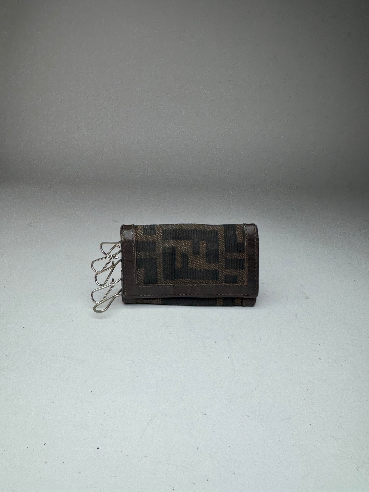 Vintage Fendi Roma FF monogram Key Holder Brown