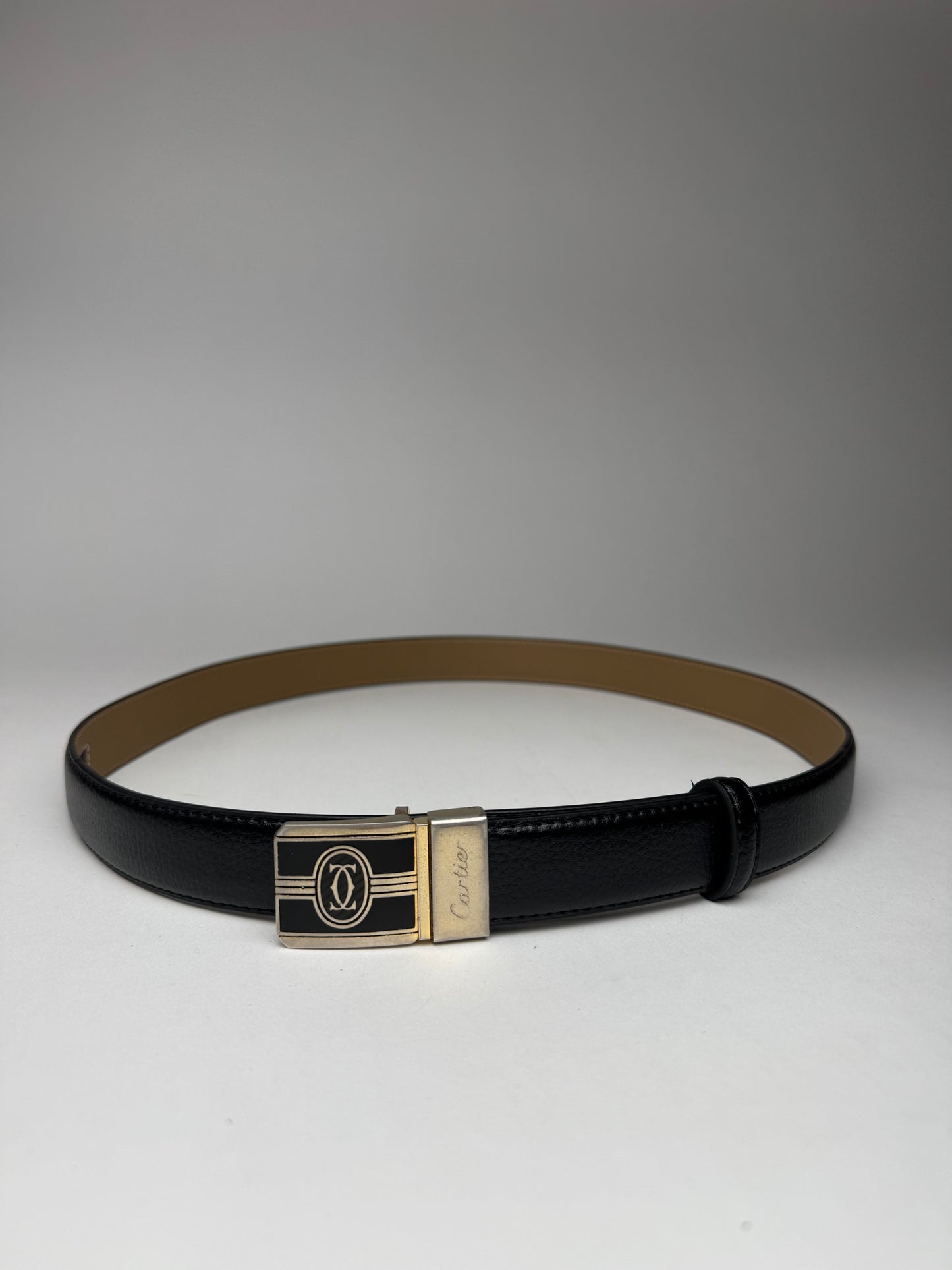 Vintage Cartier Leather Belt black