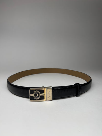 Vintage Cartier Leather Belt black
