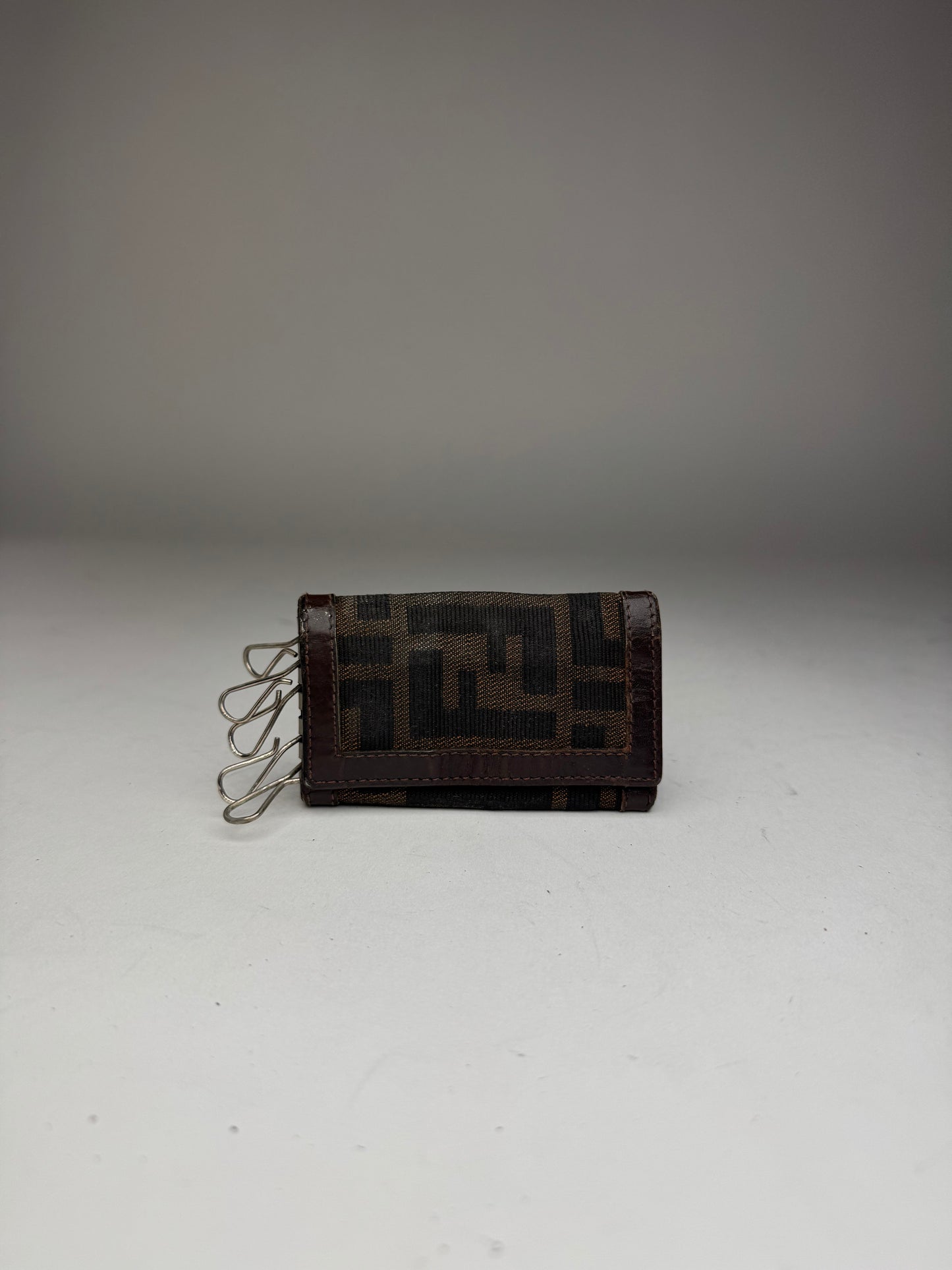 Vintage Fendi Roma FF monogram Key Holder Brown