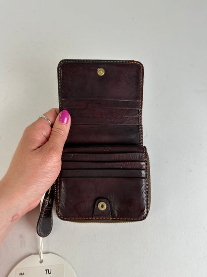 Vintage Chloé Paddington Leather Wallet Burgundy