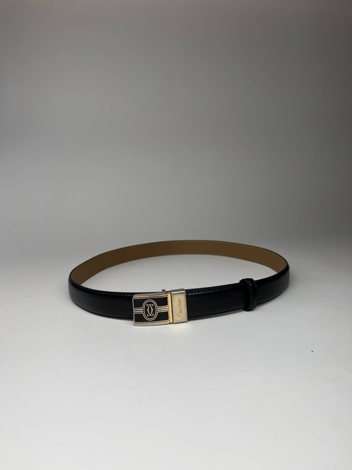 Vintage Cartier Leather Belt black