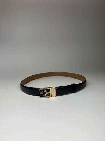 Vintage Cartier Leather Belt black