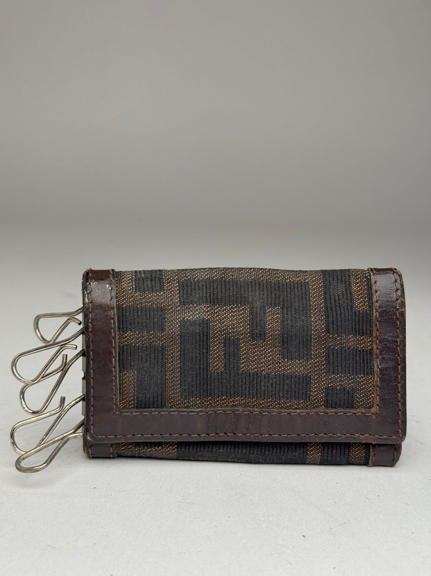 Vintage Fendi Roma FF monogram Key Holder Brown