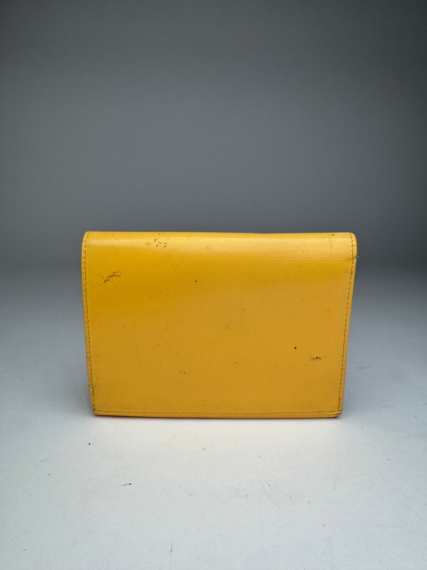 Vintage Gianni Versace Sun Leather Wallet Yellow